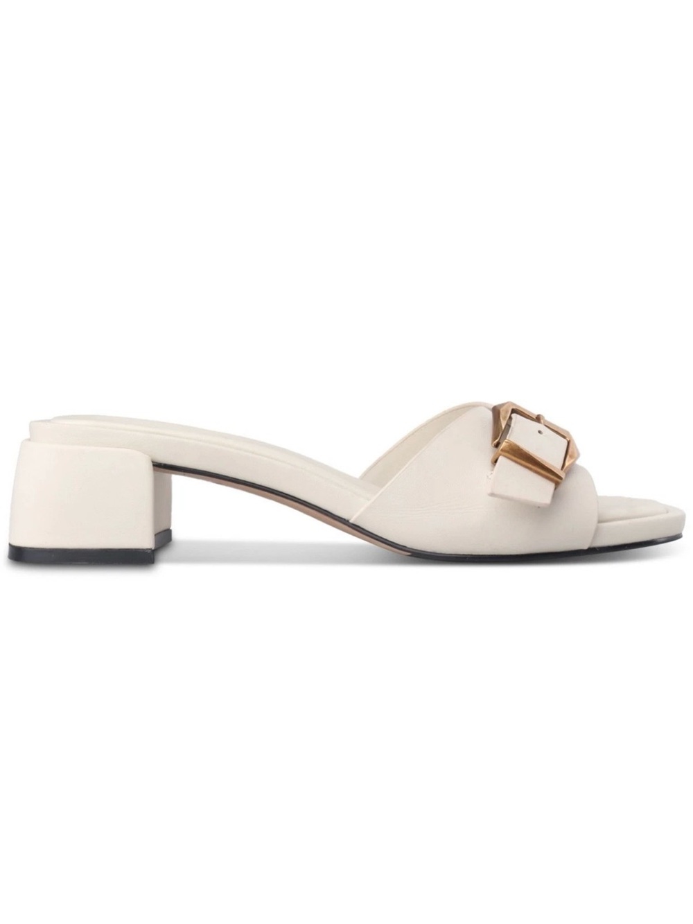 Giani Bernini Women's Kamilla Buckle Block Heel Dress Sandals, White